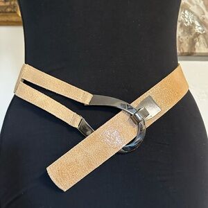 Vintage Landes Genuine Leather Criss-Cross Belt Made in Canada